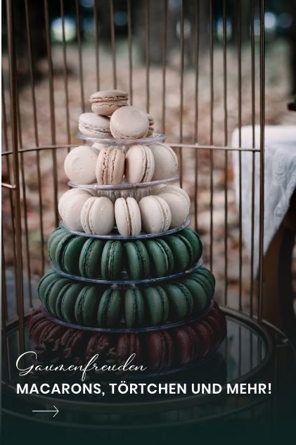 Rührlerei Macarons und Törtchen auf Etagere